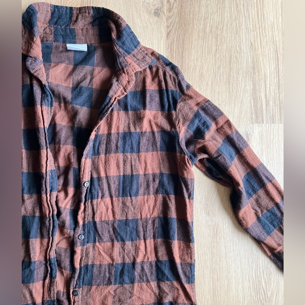 Women’s Brown and Black Oversized Flannel